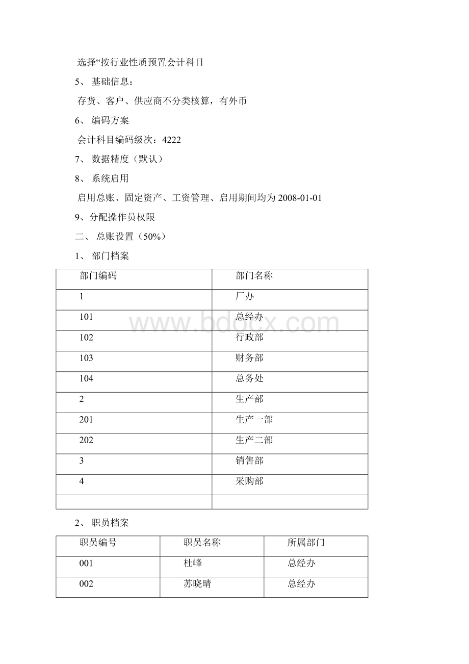 会计电算化软件操作实务练习二Word文件下载.docx_第2页