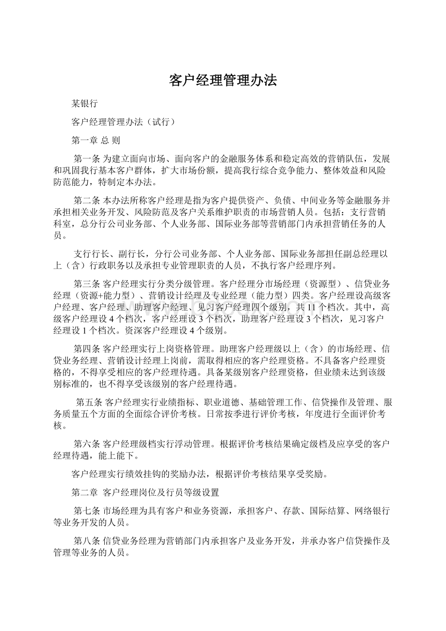 客户经理管理办法Word下载.docx