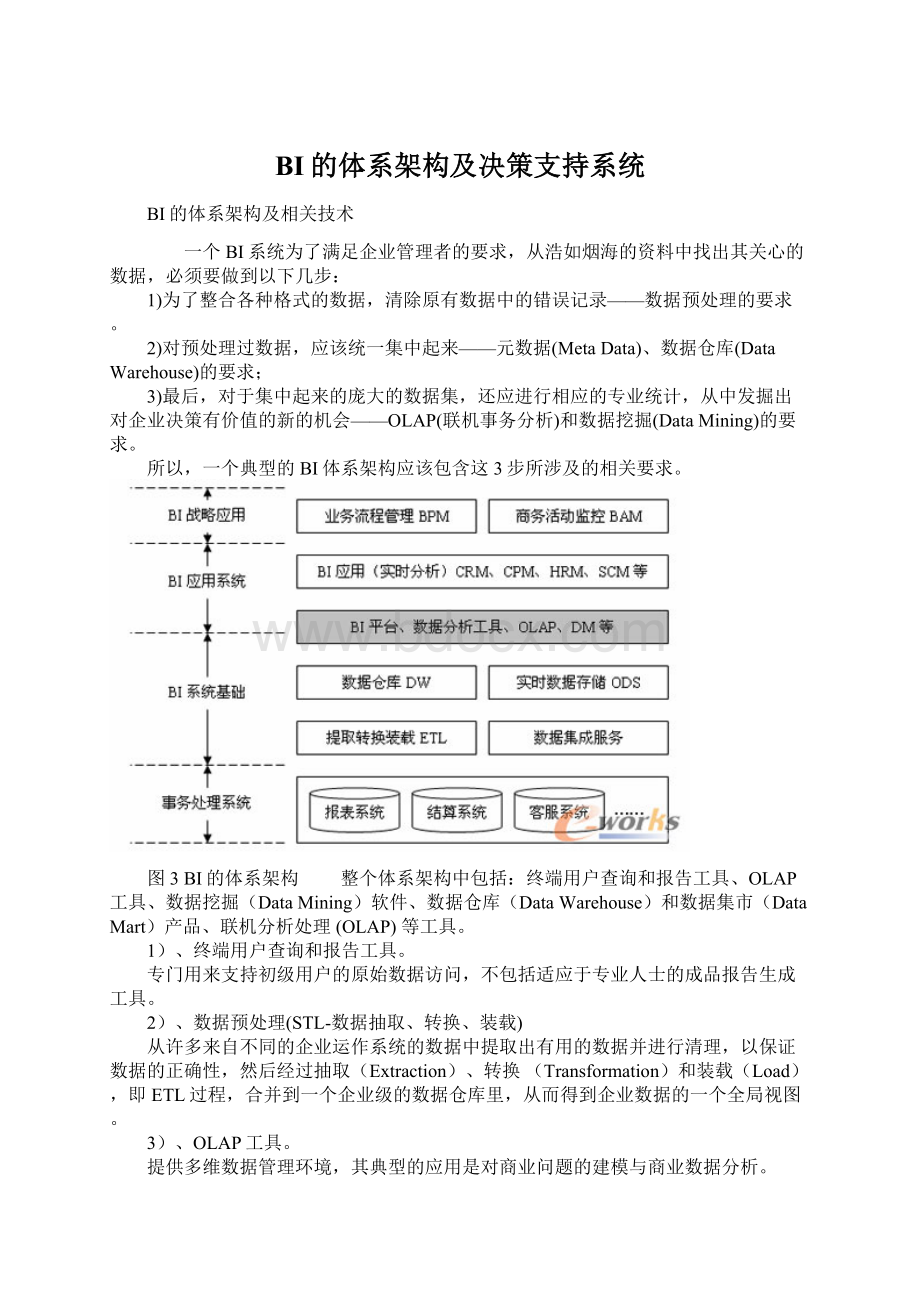 BI的体系架构及决策支持系统.docx