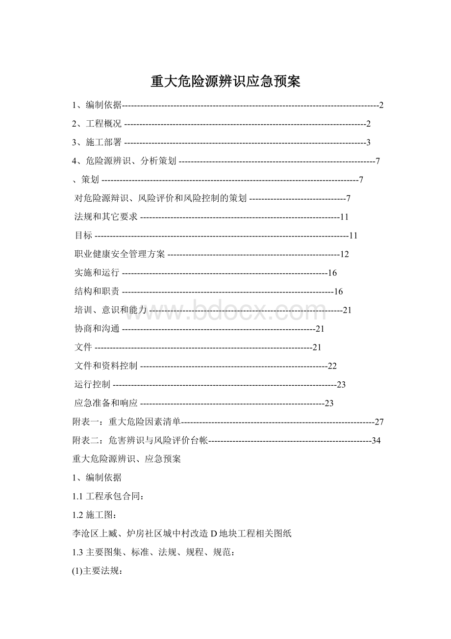 重大危险源辨识应急预案Word格式文档下载.docx_第1页