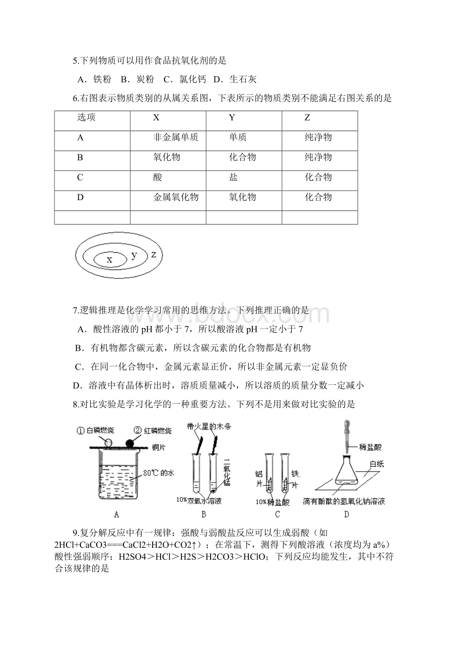 江西省抚州市临川区初中化学毕业考试题.docx_第2页