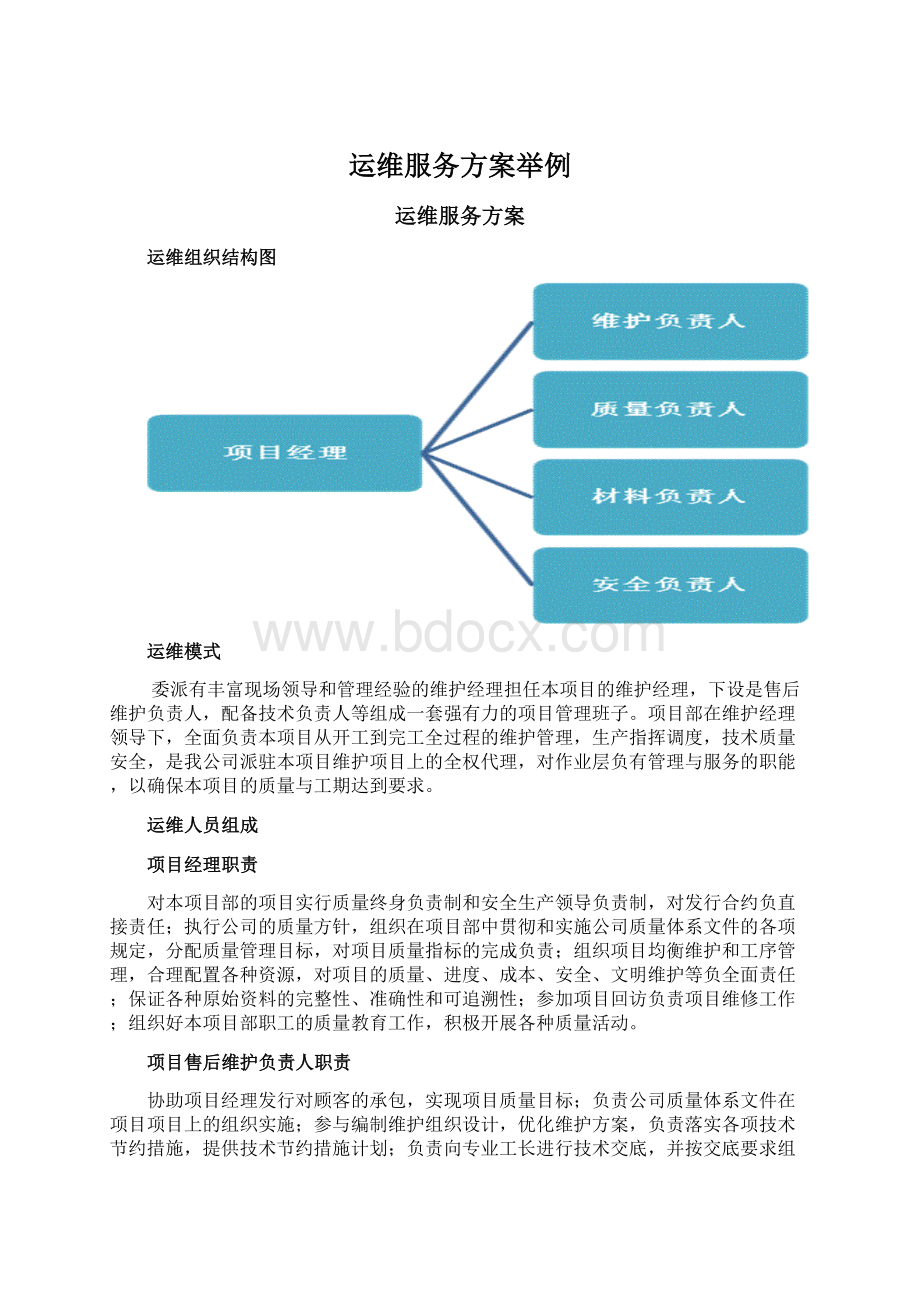 运维服务方案举例.docx