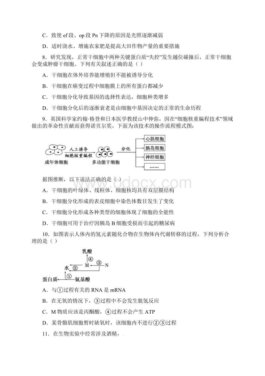 辽宁省大石桥市届高三生物月考试题讲解.docx_第3页