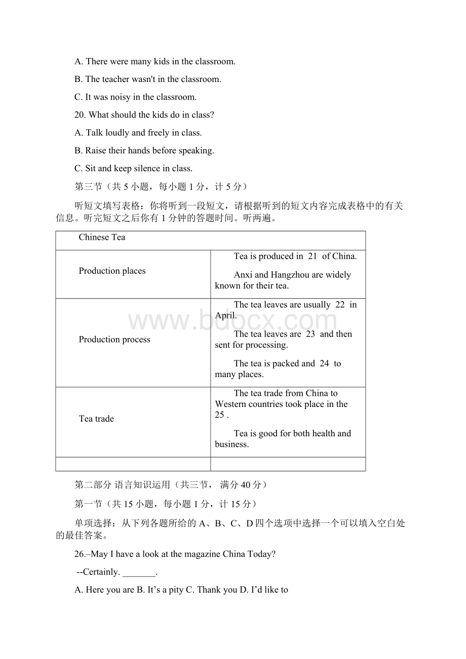 中考英语真题试题含答案 IIIWord文档下载推荐.docx_第3页