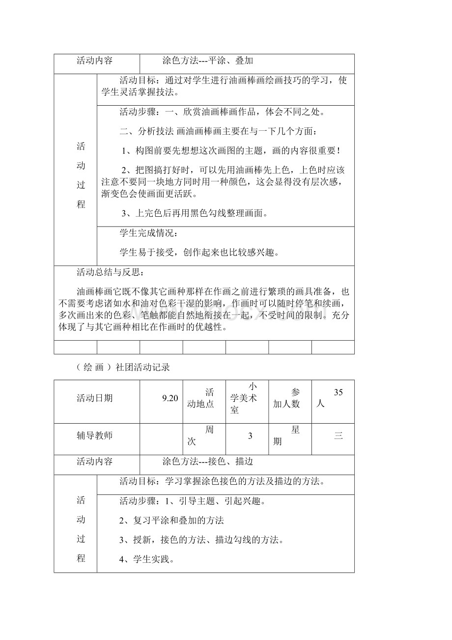 绘画社团活动记录Word格式文档下载.docx_第2页