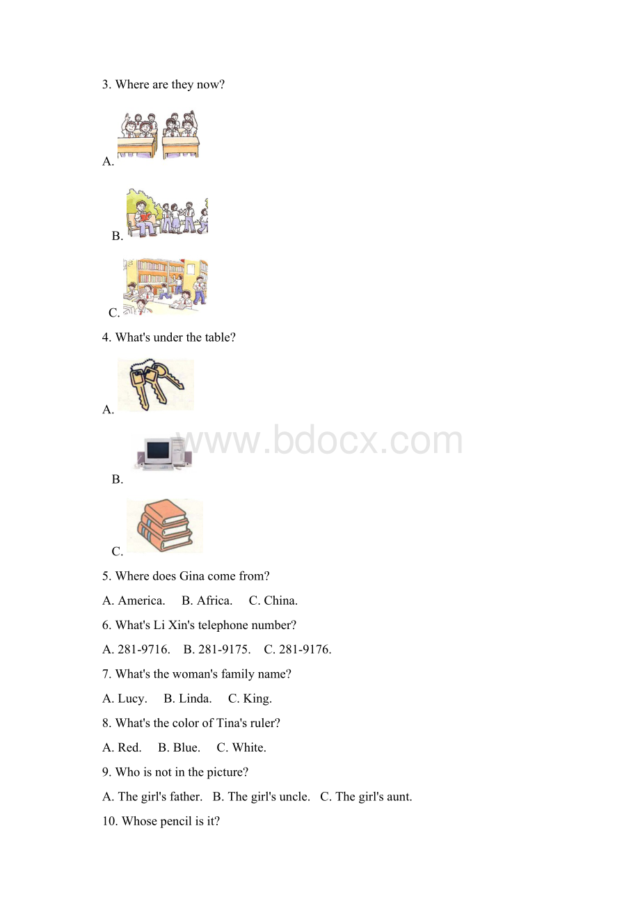 江苏省盐城市大丰区学年七年级英语上学期期.docx_第2页