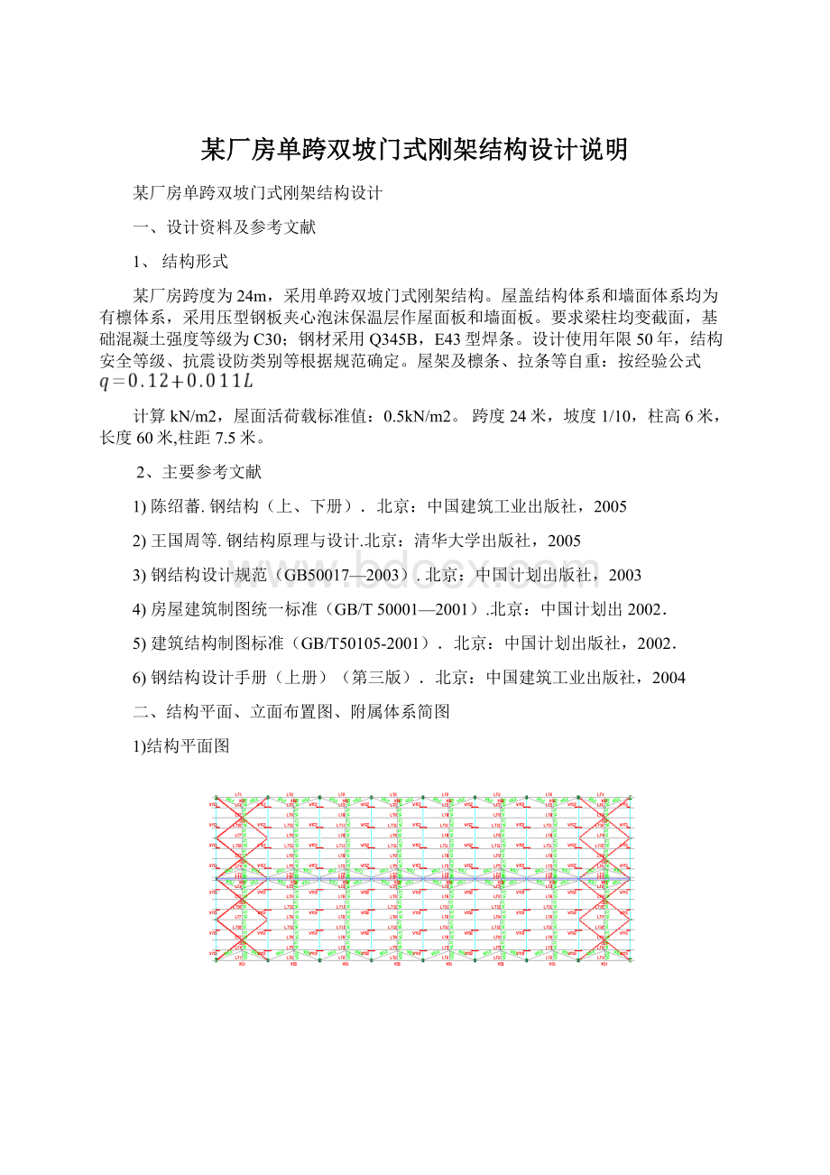 某厂房单跨双坡门式刚架结构设计说明.docx