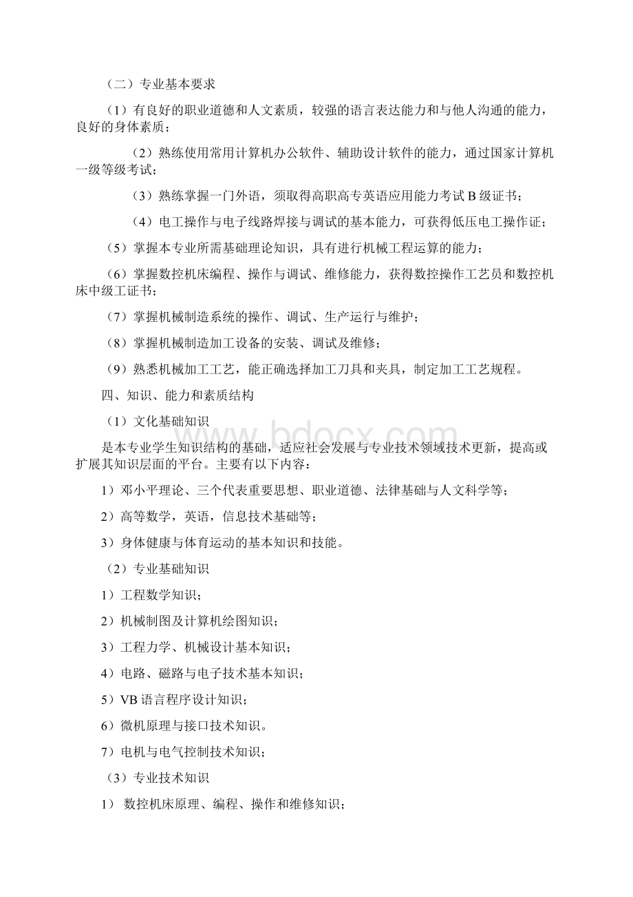 机械制造与自动化专业教学计划Word文档下载推荐.docx_第2页