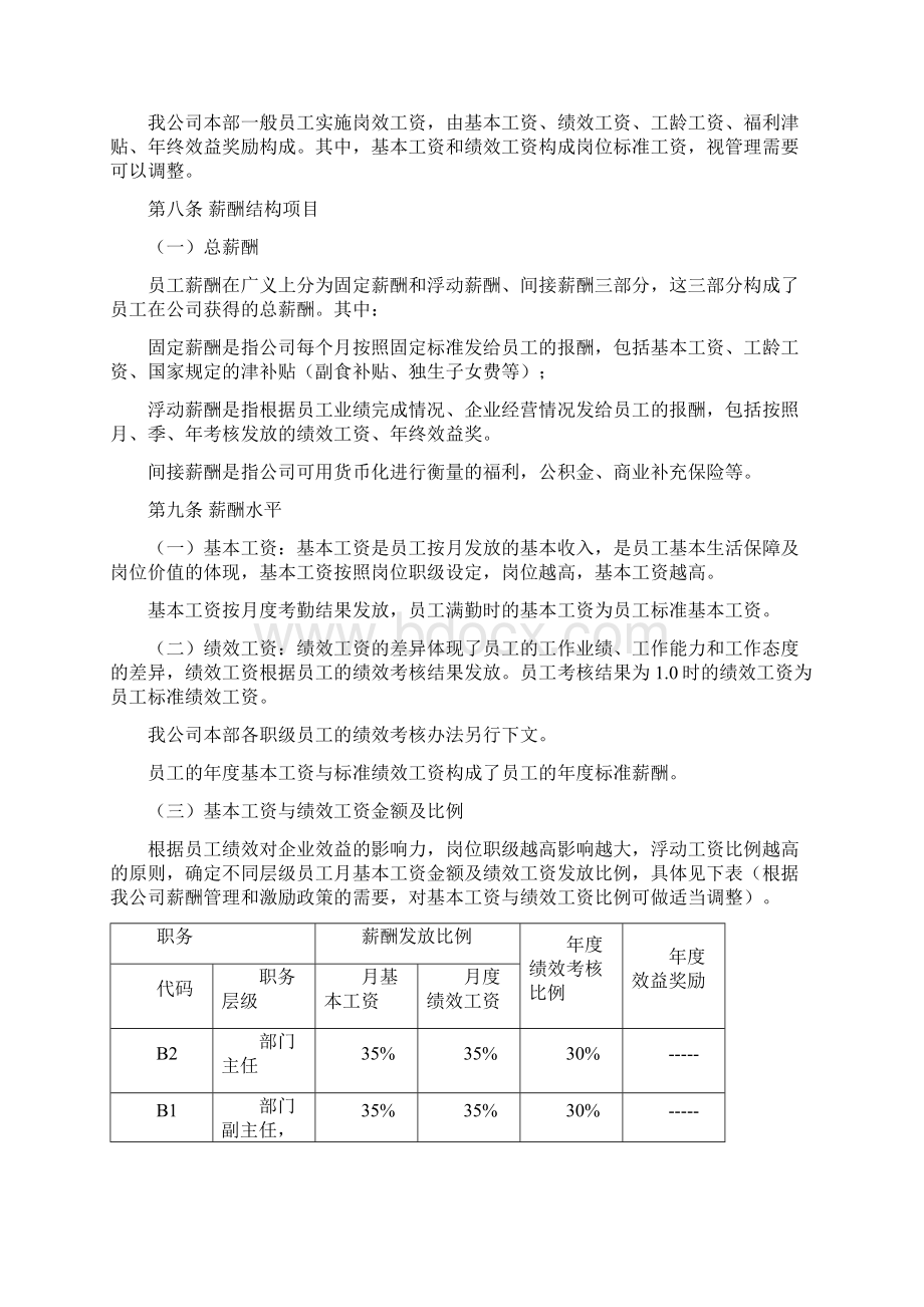 国有企业最新薪酬管理制度.docx_第3页