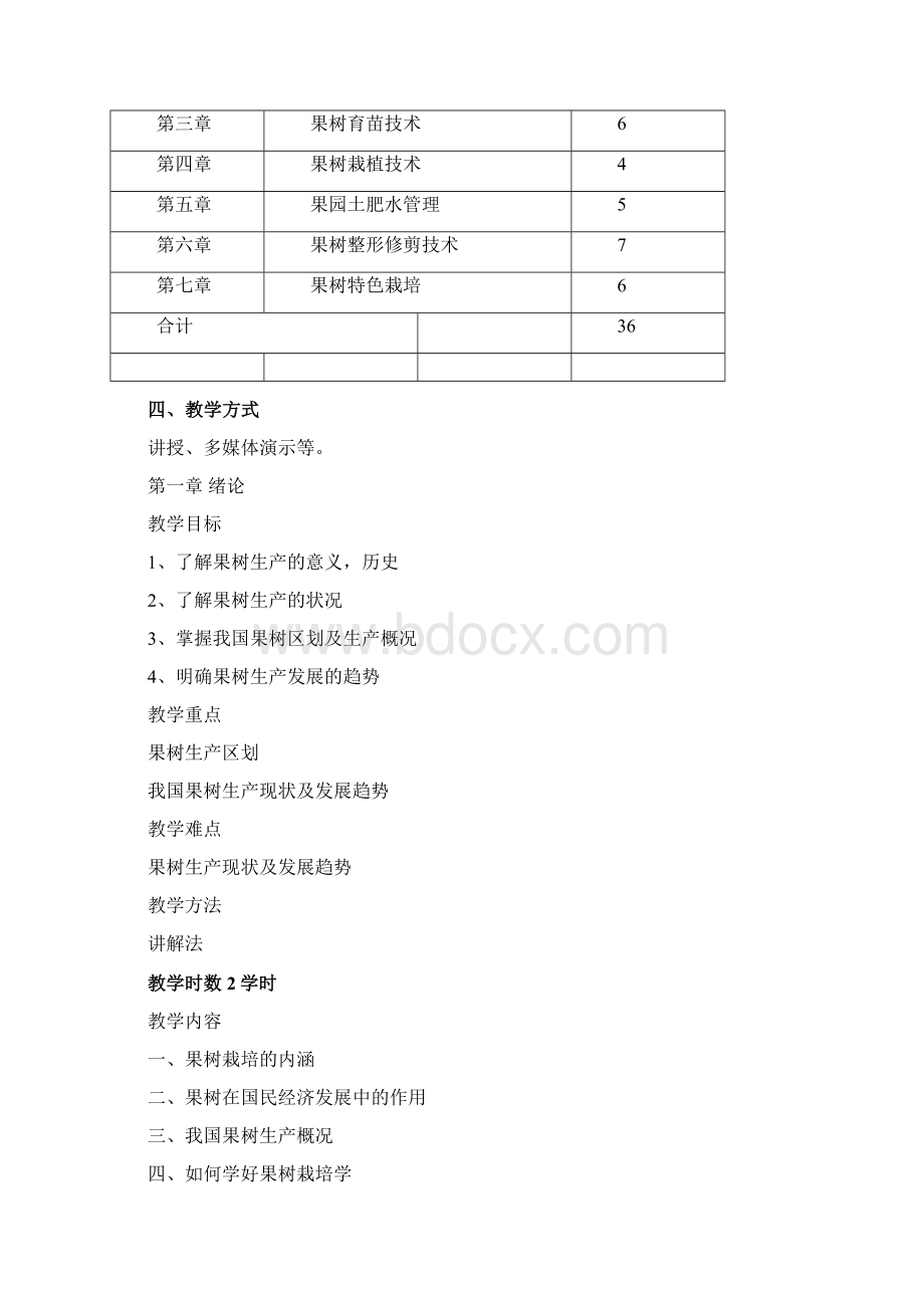 果树生产技术教学大纲.docx_第2页