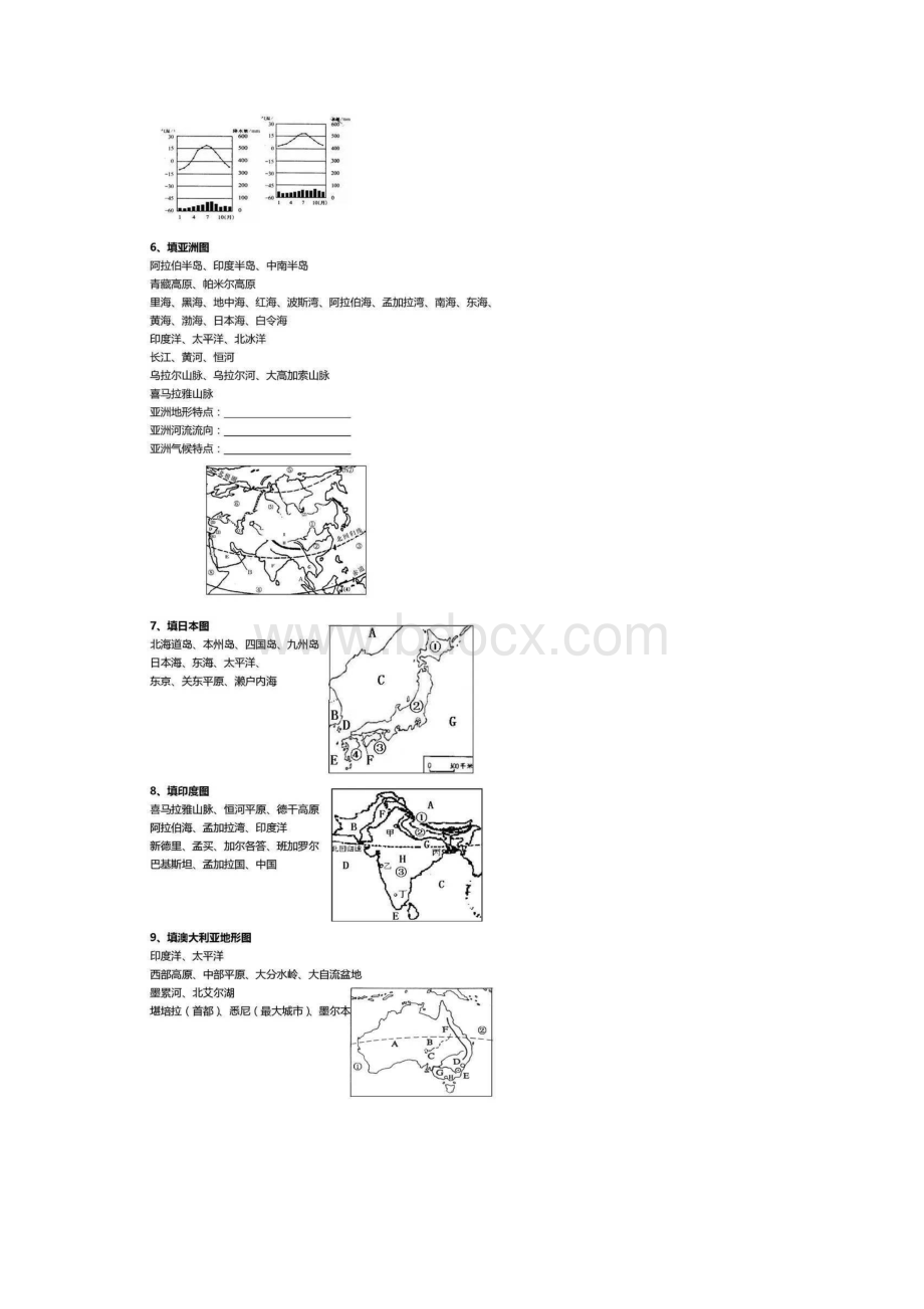 初中地理常考识图填空题集萃.docx_第3页