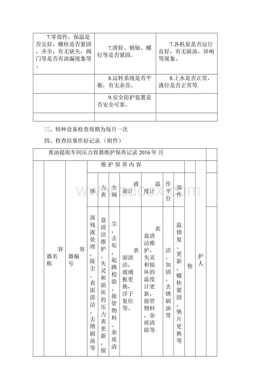 最新特种设备维护保养计划及记录文档格式.docx_第2页