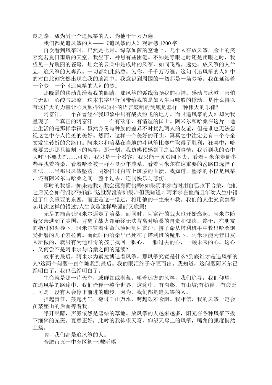 《追风筝的人》电影观后感作文1200字.docx_第3页