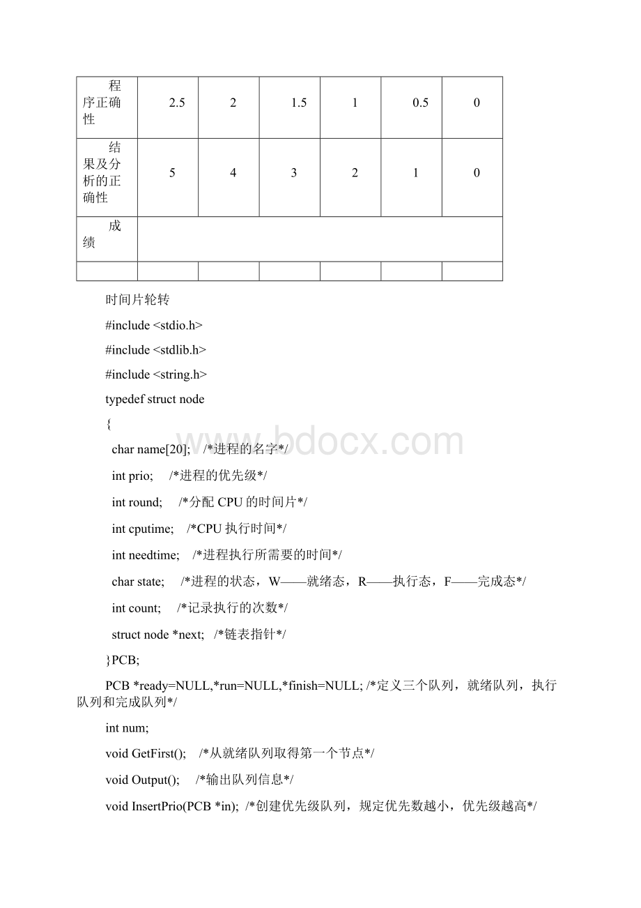 操作系统实验报告进程调度zzp.docx_第3页