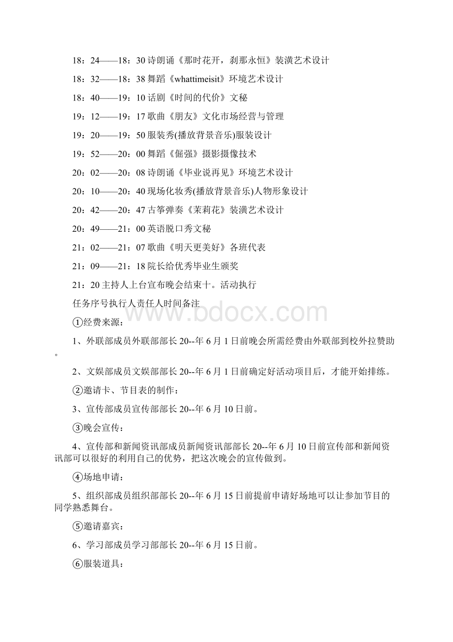 大学毕业联欢会活动方案Word文档下载推荐.docx_第3页