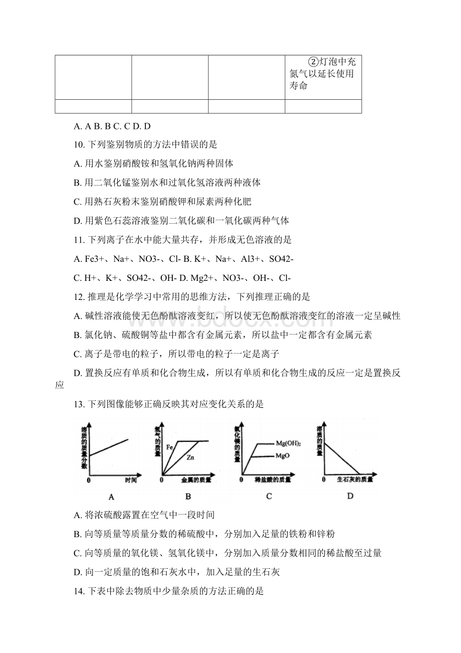 黑龙江省齐齐哈尔市黑河大兴安岭北安中考化学真题附答案解析Word格式.docx_第3页