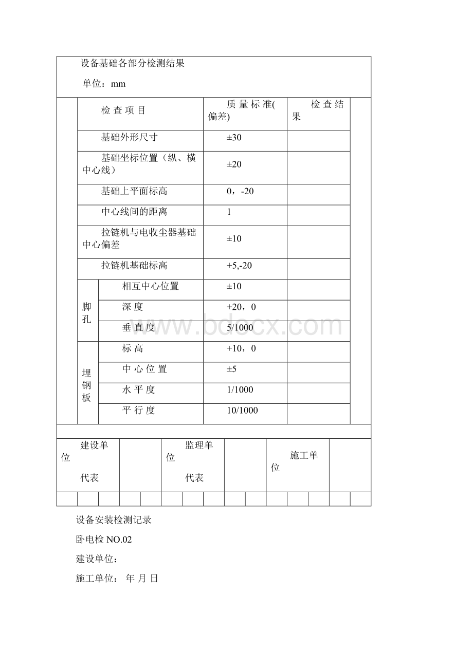 建材53卧式电收尘器安装检测记录.docx_第3页