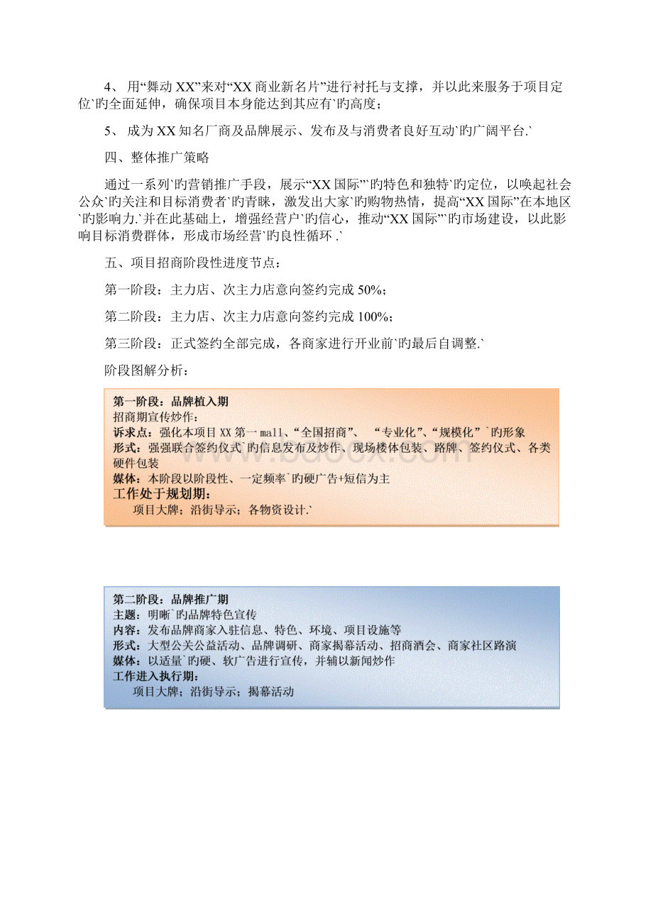 XX大型国际百货购物商业中心招商筹备期市场推广策划方案.docx_第3页