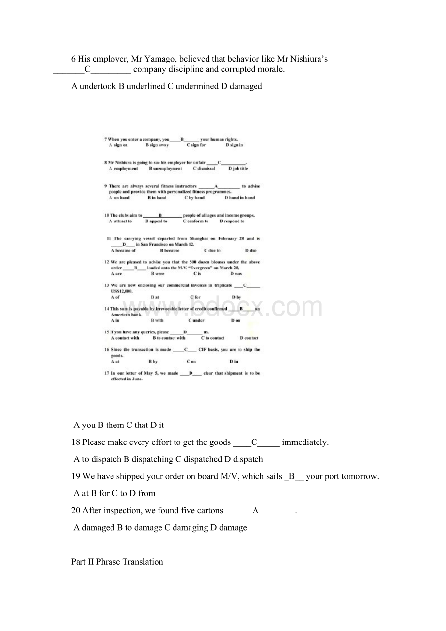 商务英语Unit5参考答案.docx_第2页