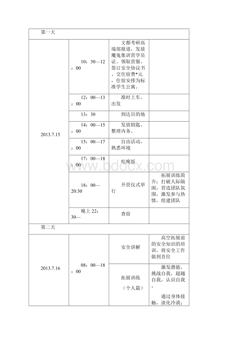 暑假魔鬼训练营入营须知及其课程表Word格式文档下载.docx_第2页