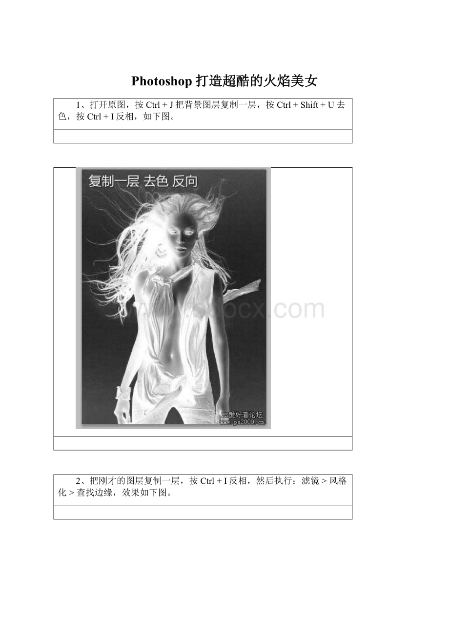 Photoshop打造超酷的火焰美女Word文档下载推荐.docx_第1页