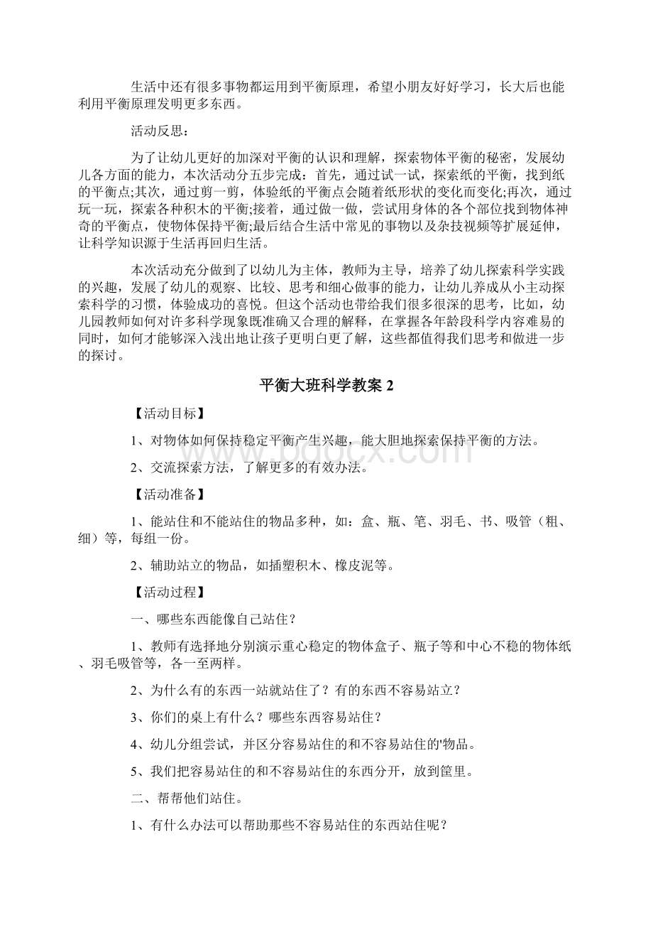 平衡大班科学教案Word格式文档下载.docx_第3页