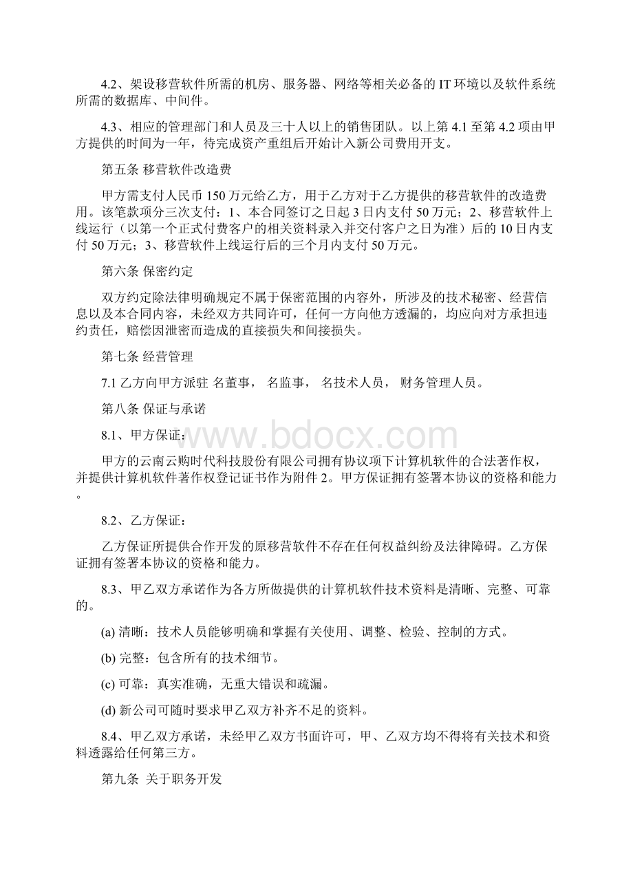 计算机软件入股协议文档格式.docx_第3页