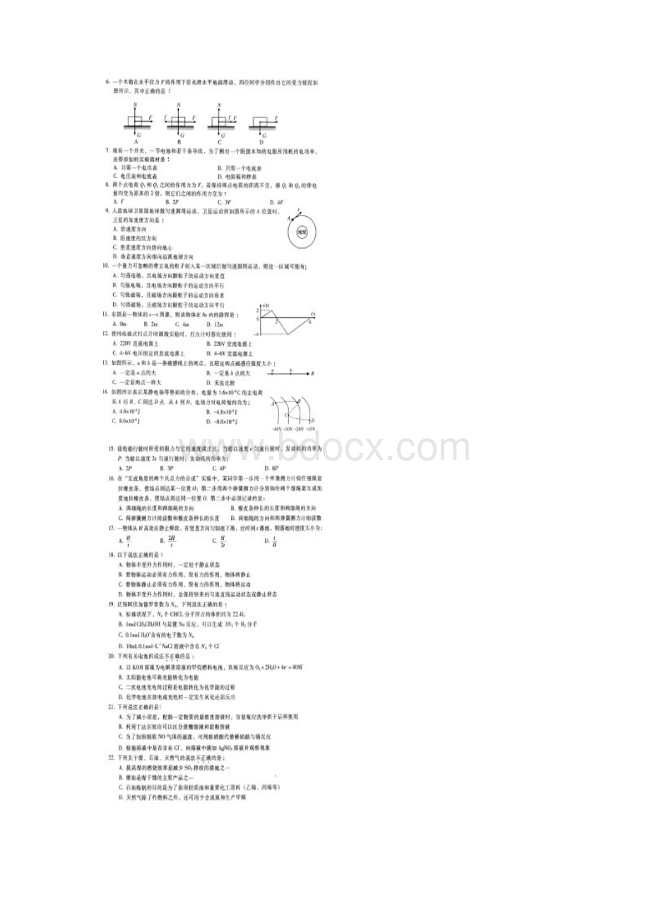 高中理综高三模拟广州市高中毕业班综合测试一理科基础.docx_第2页