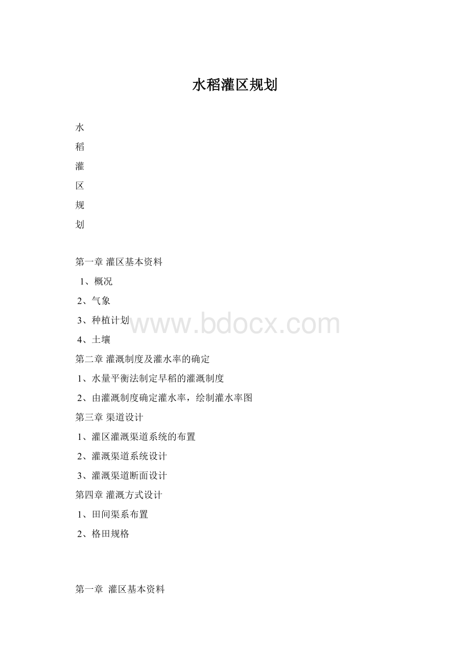 水稻灌区规划文档格式.docx