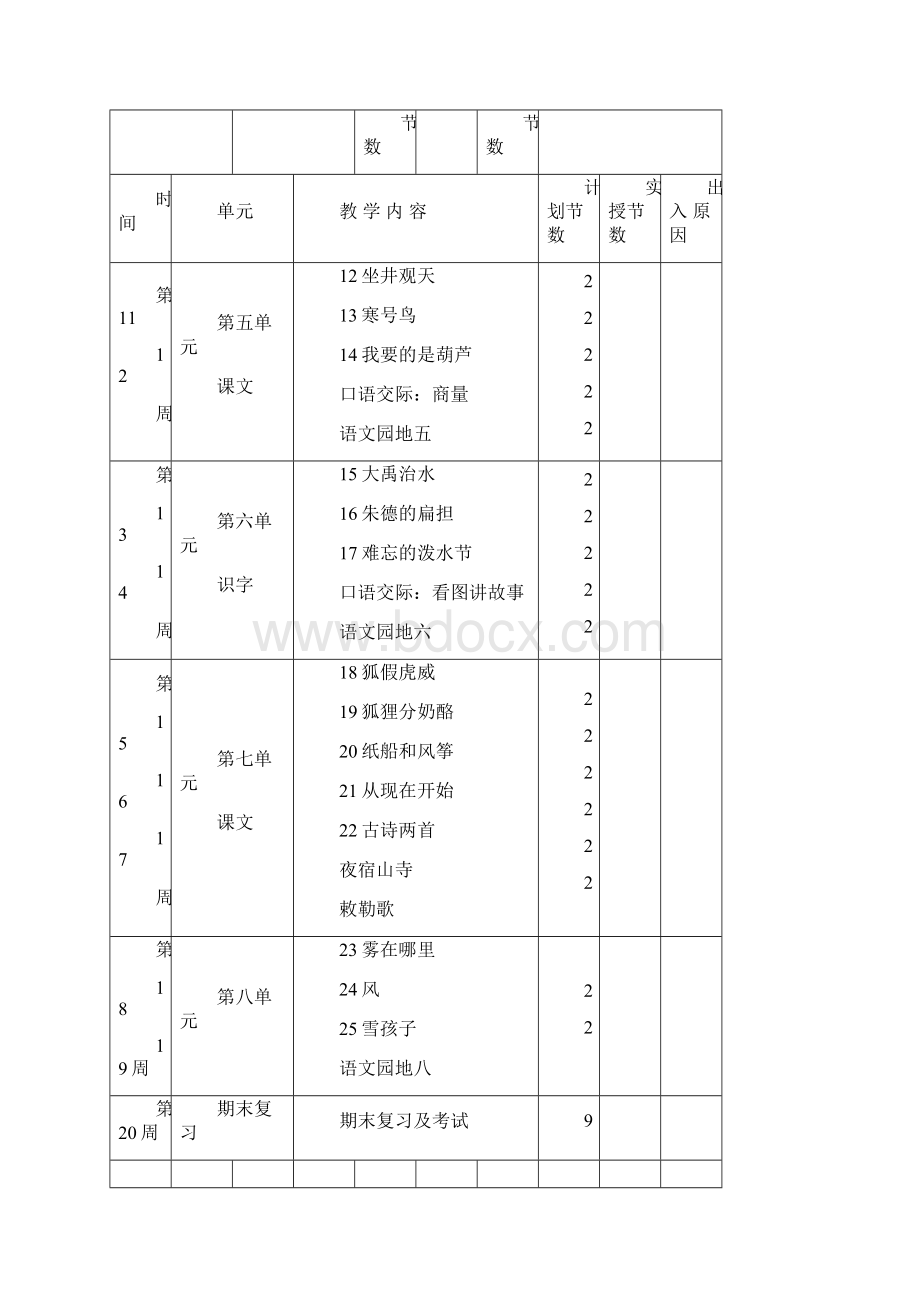 最新新版人教版二年级上册语文全册教案Word格式.docx_第3页