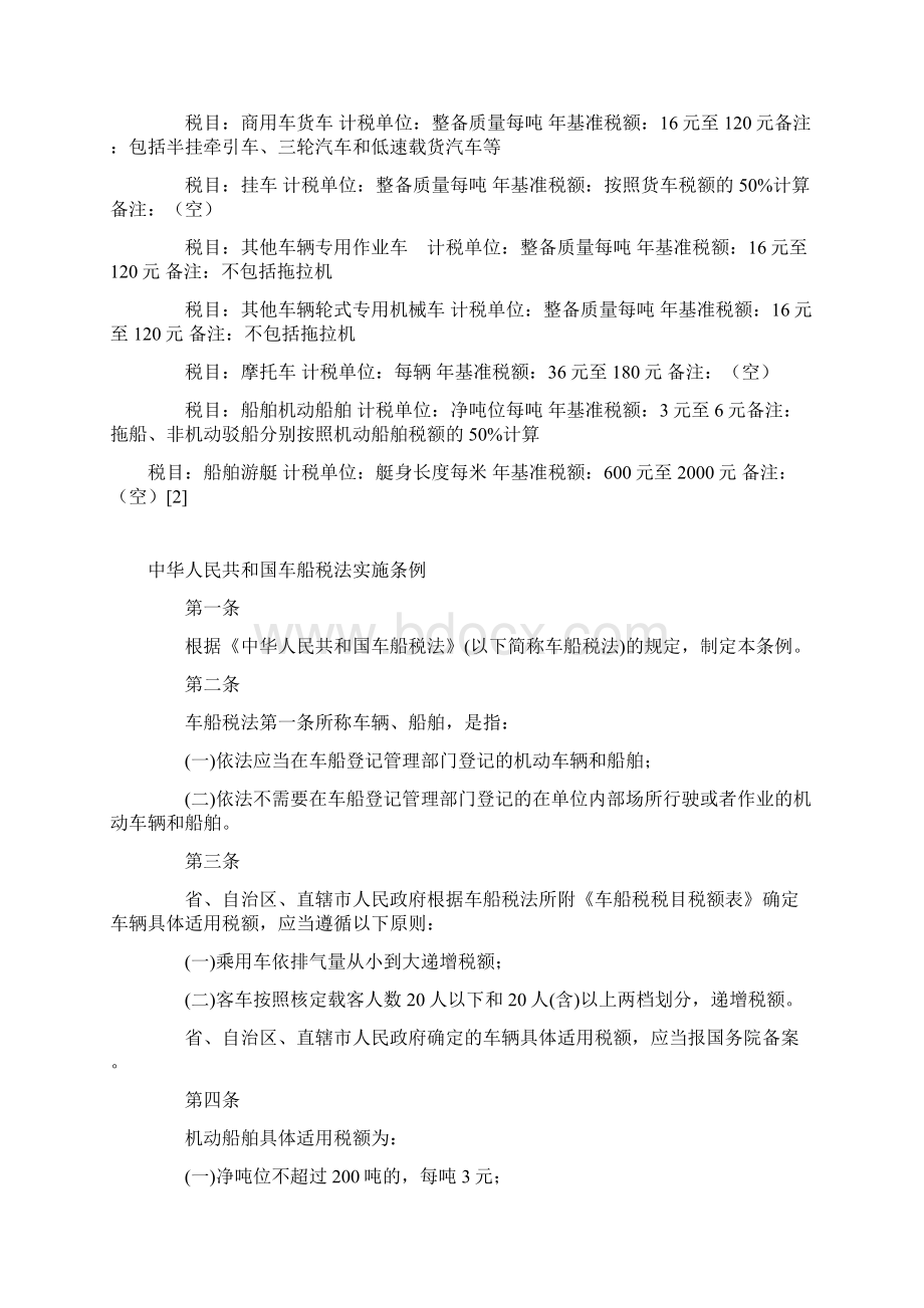 中华人民共和国车船税法文档格式.docx_第3页