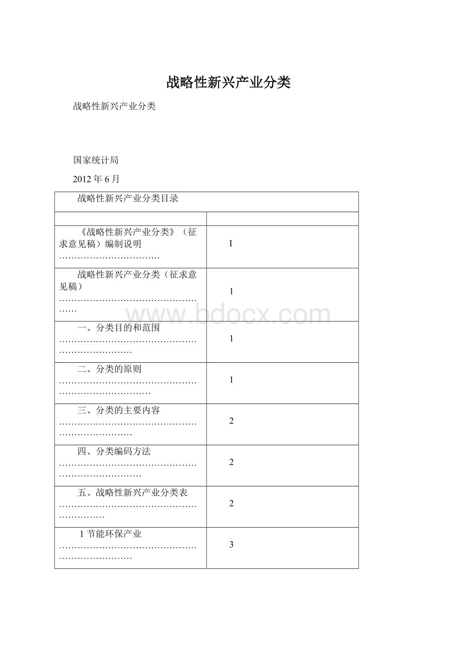 战略性新兴产业分类文档格式.docx_第1页