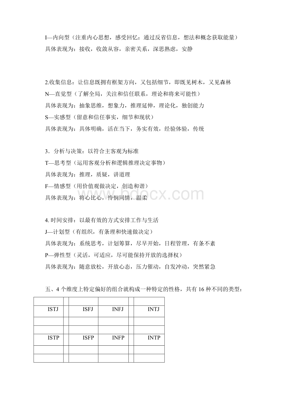 MBTI性格测试及分析结果相关资料Word格式文档下载.docx_第2页