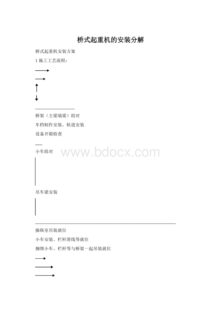 桥式起重机的安装分解文档格式.docx