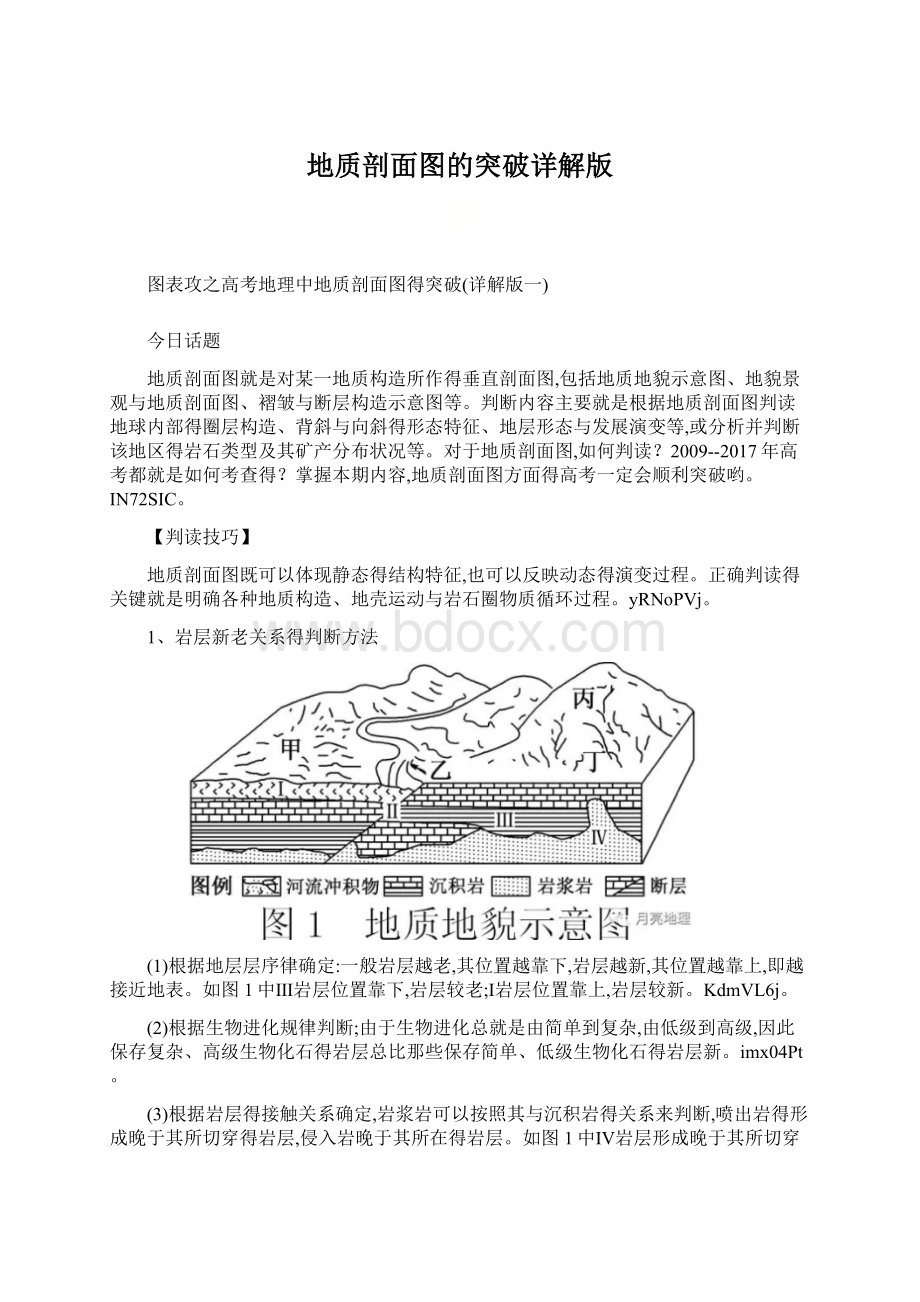 地质剖面图的突破详解版.docx_第1页