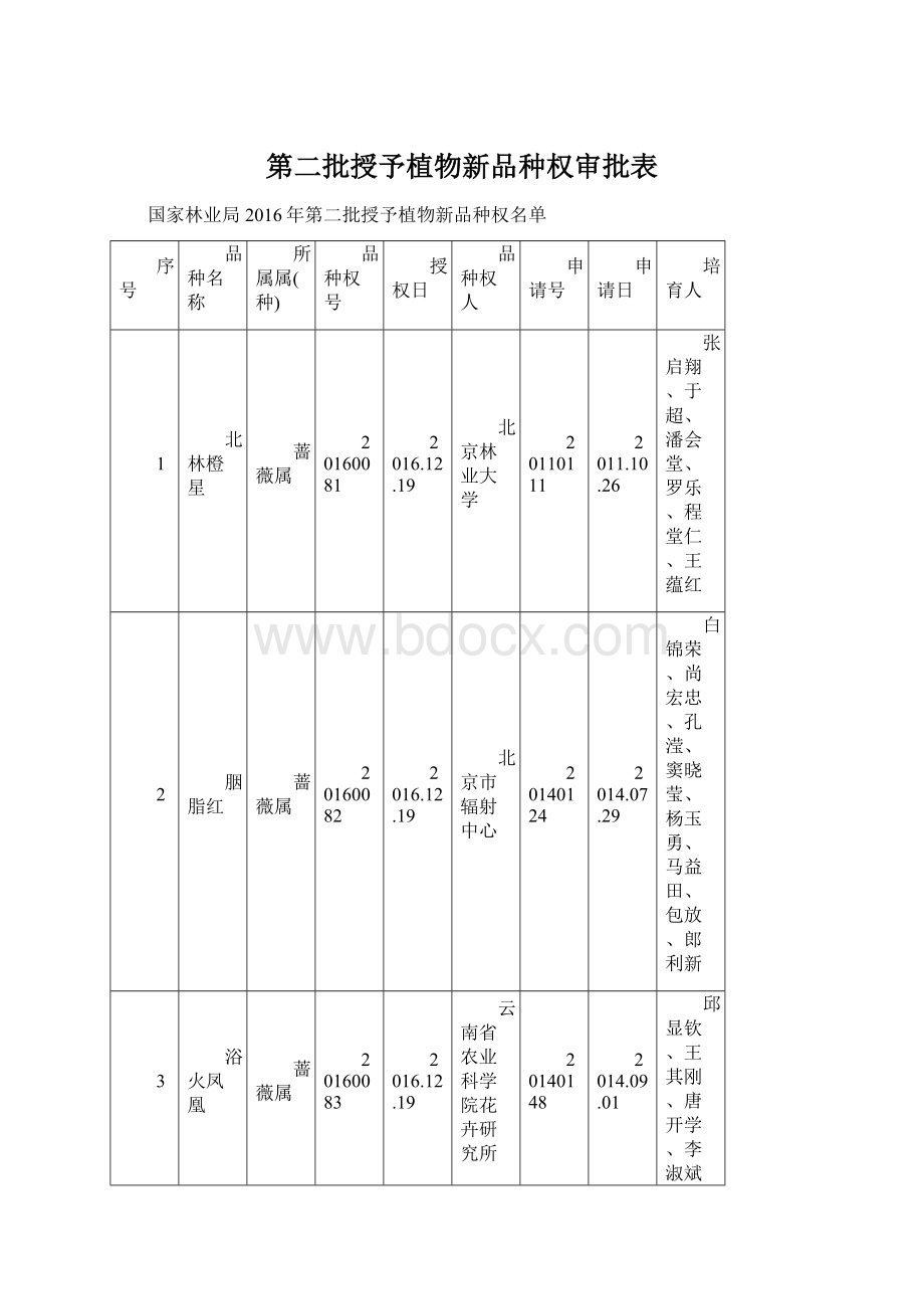 第二批授予植物新品种权审批表.docx