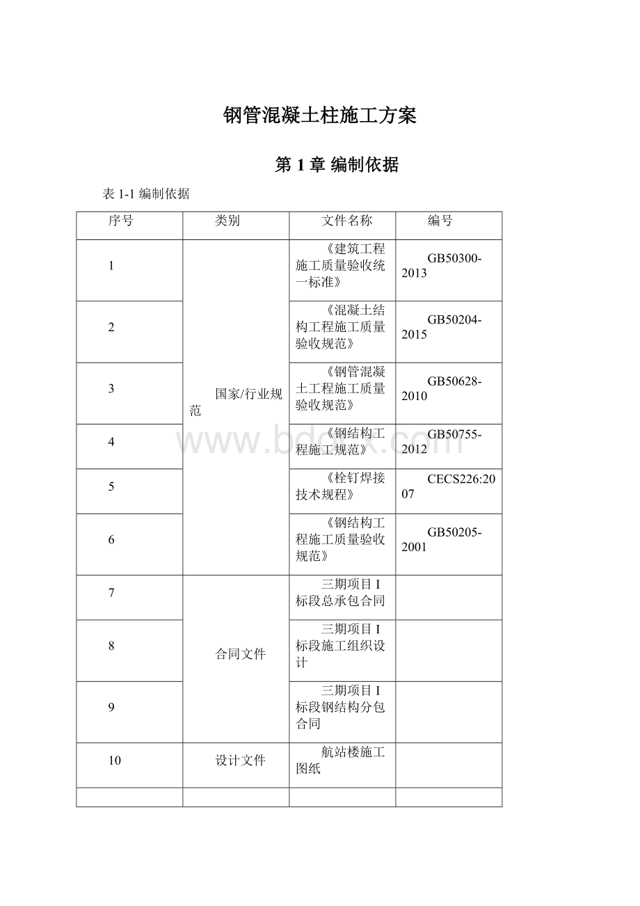 钢管混凝土柱施工方案Word格式.docx