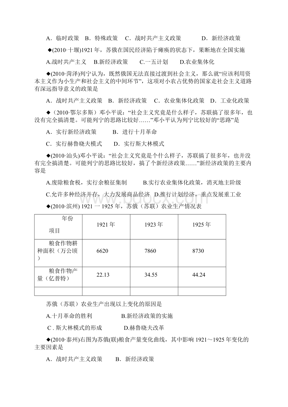 世界现代史中考题.docx_第2页