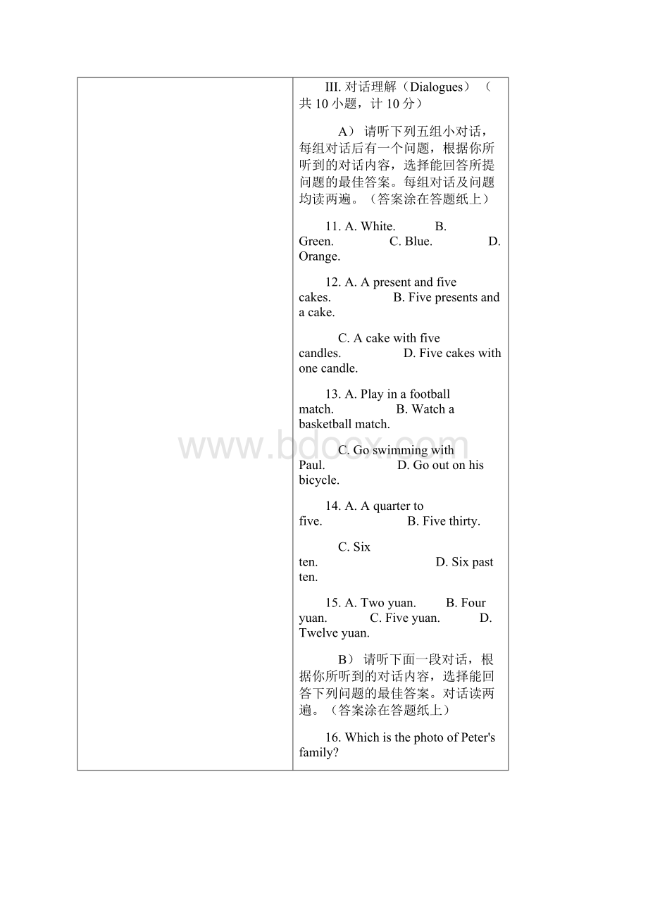 全国中学生英语能力竞赛NEPCS决赛初一年级组试题.docx_第3页