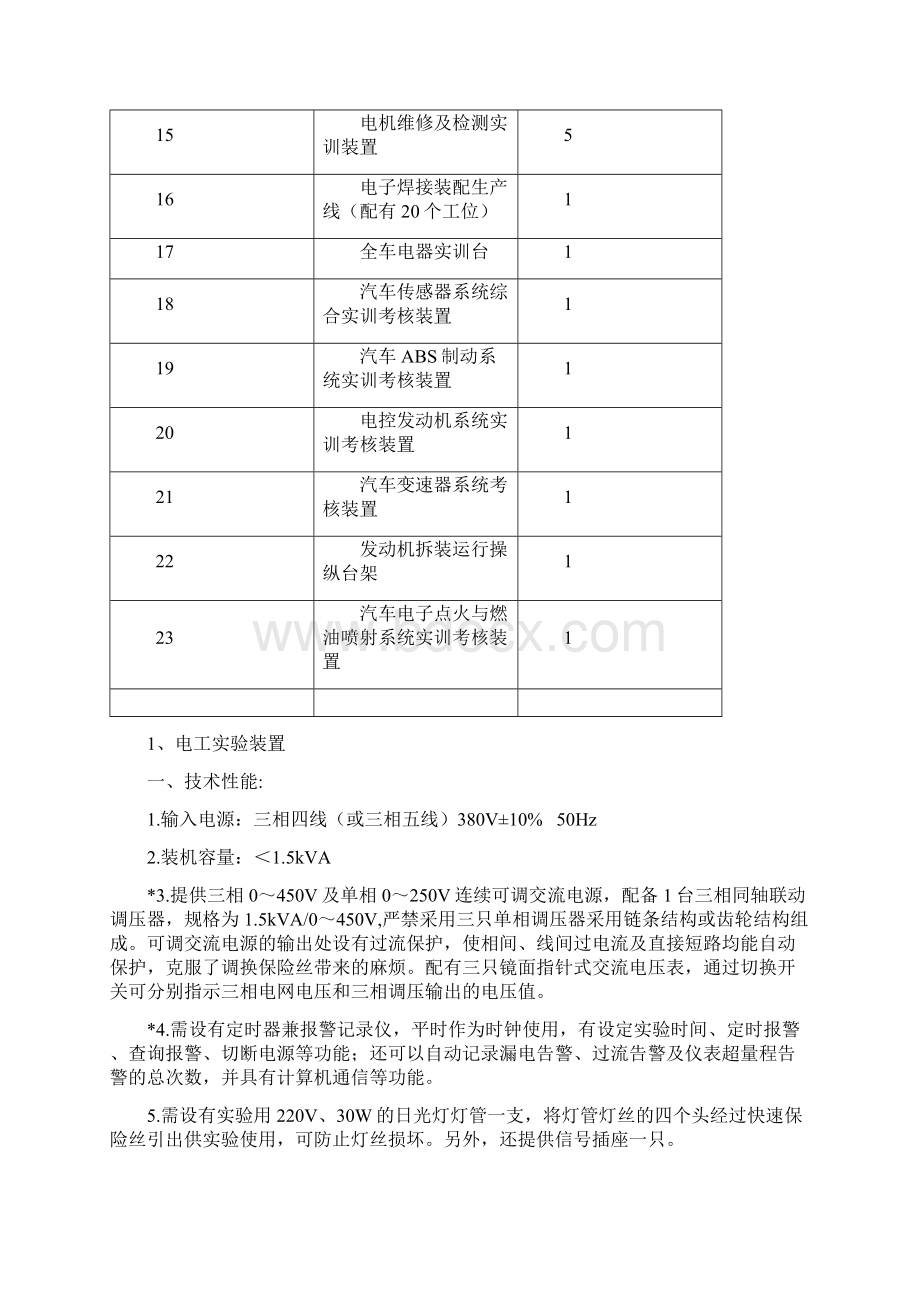 机电专业实验实训设备标准表doc.docx_第2页