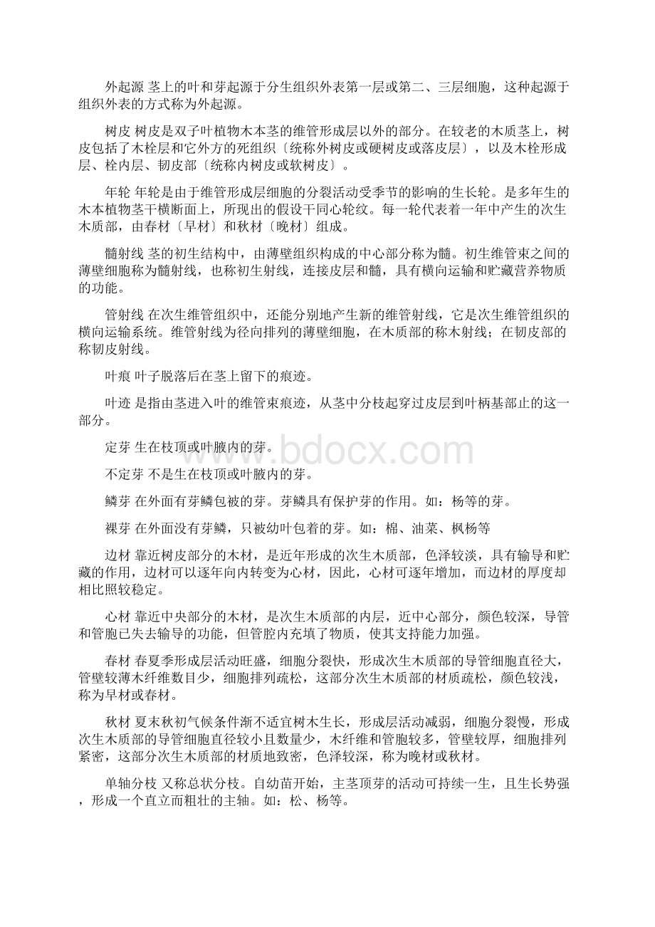 植物学试题及答案综合Word格式文档下载.docx_第3页