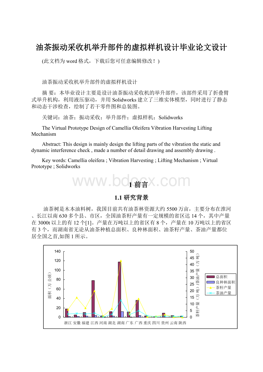 油茶振动采收机举升部件的虚拟样机设计毕业论文设计Word文档格式.docx_第1页