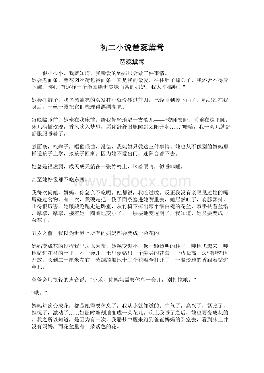 初二小说琶蕊黛鸶.docx