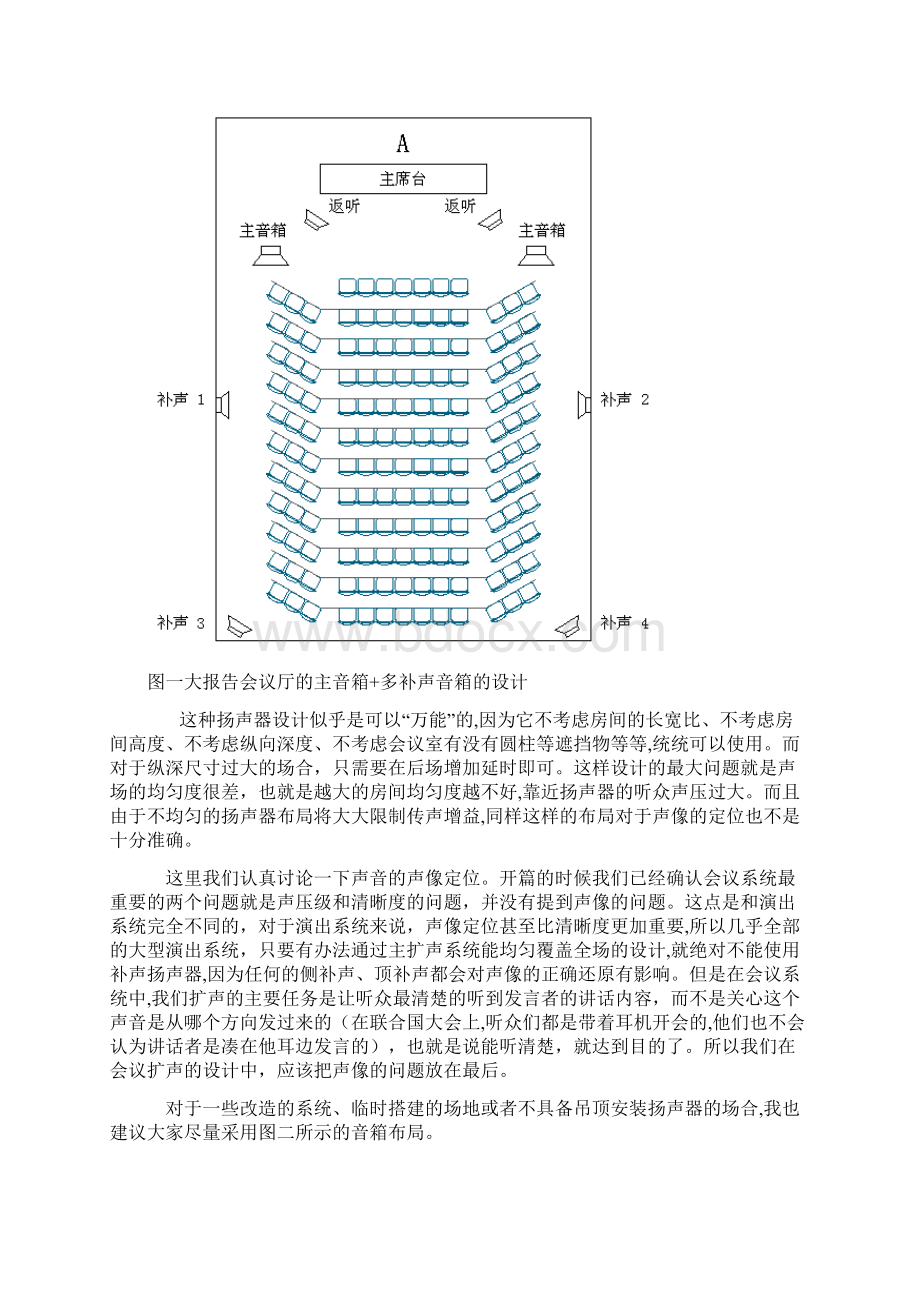 会议室中如何采用吸顶扬声器Word格式.docx_第2页