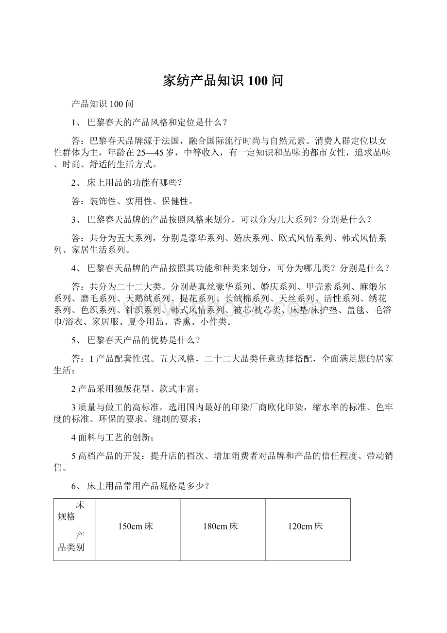 家纺产品知识100问.docx_第1页