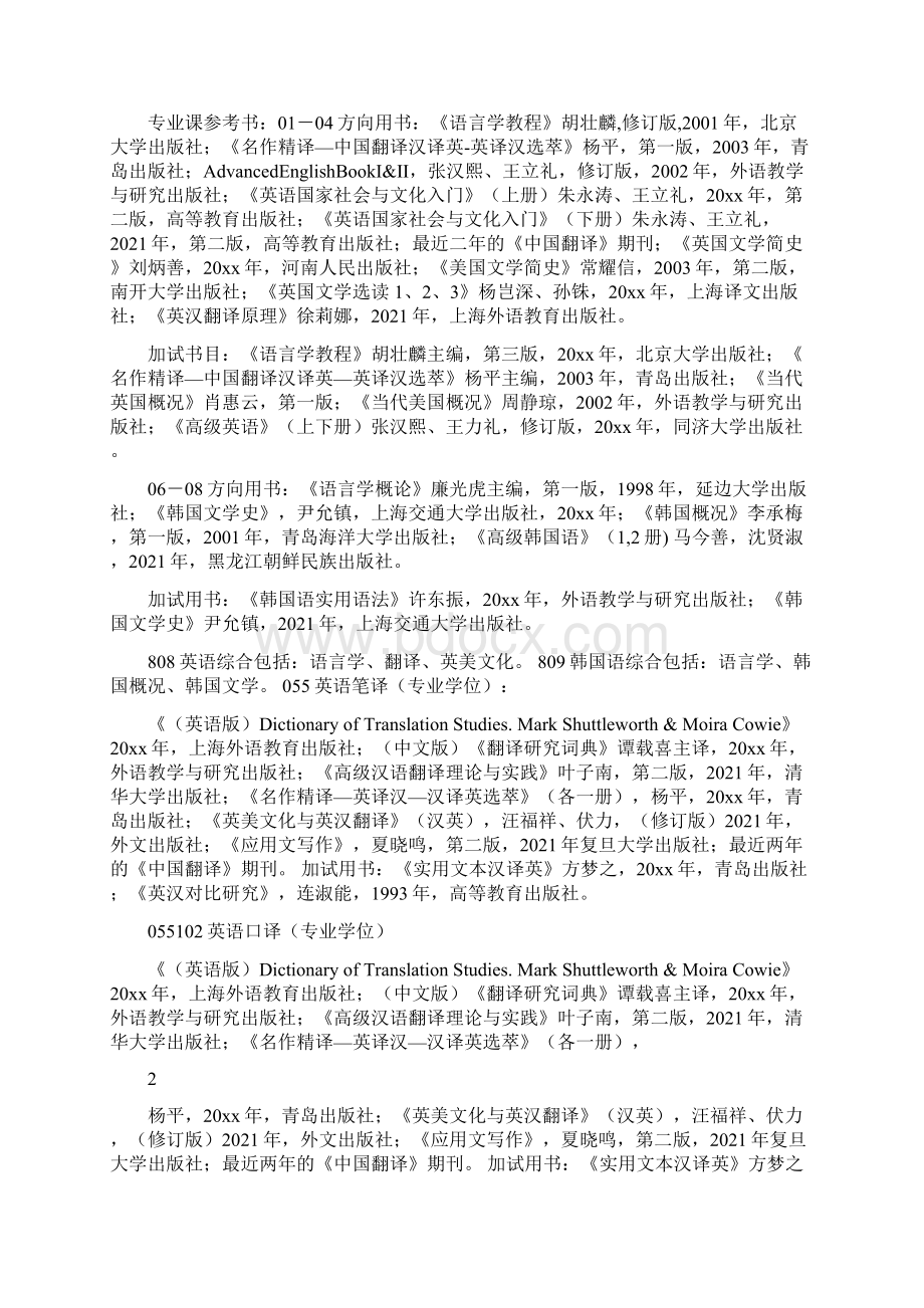 青岛大学硕士生招生考试自命题考试范围.docx_第3页