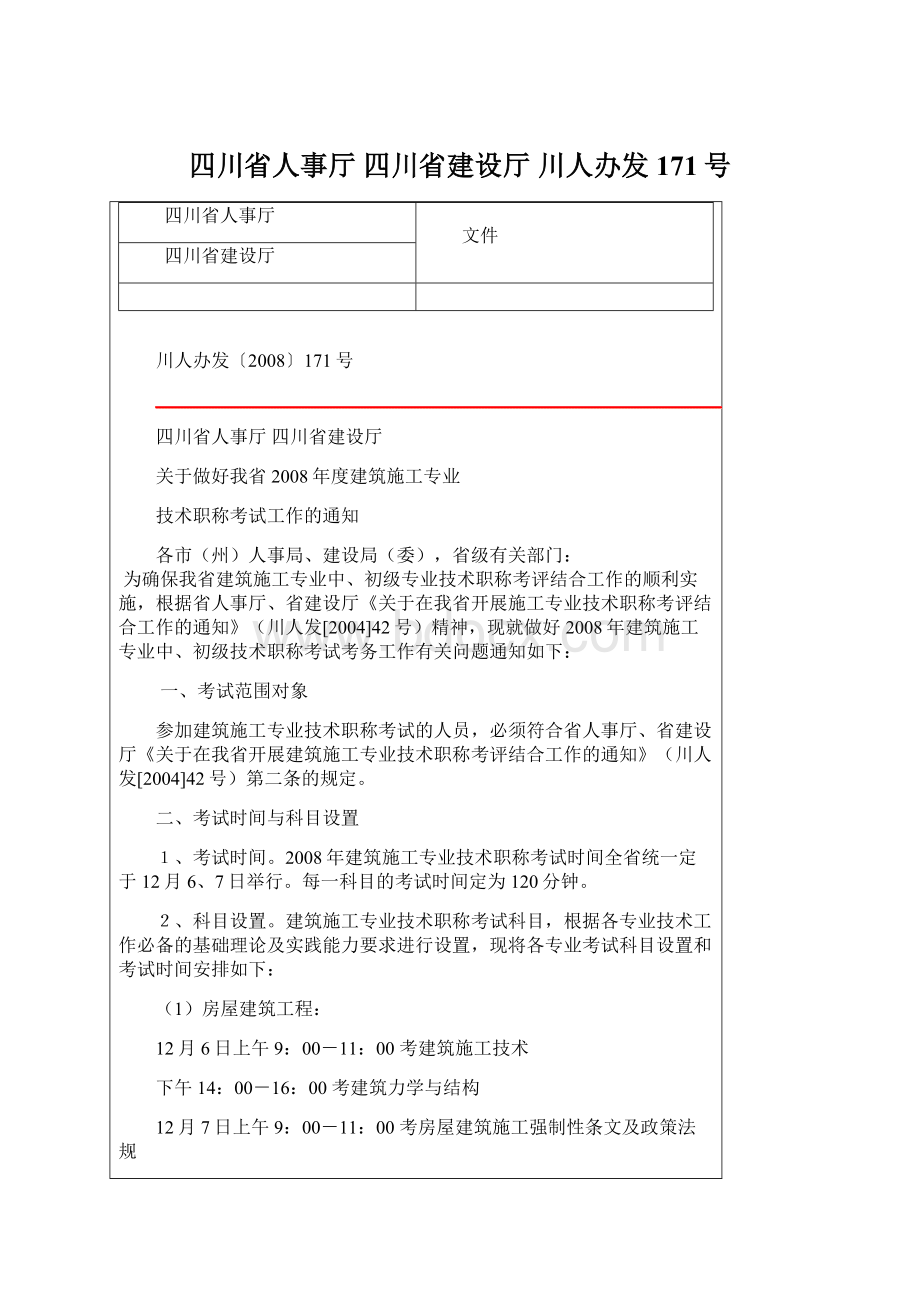 四川省人事厅四川省建设厅 川人办发171号.docx_第1页