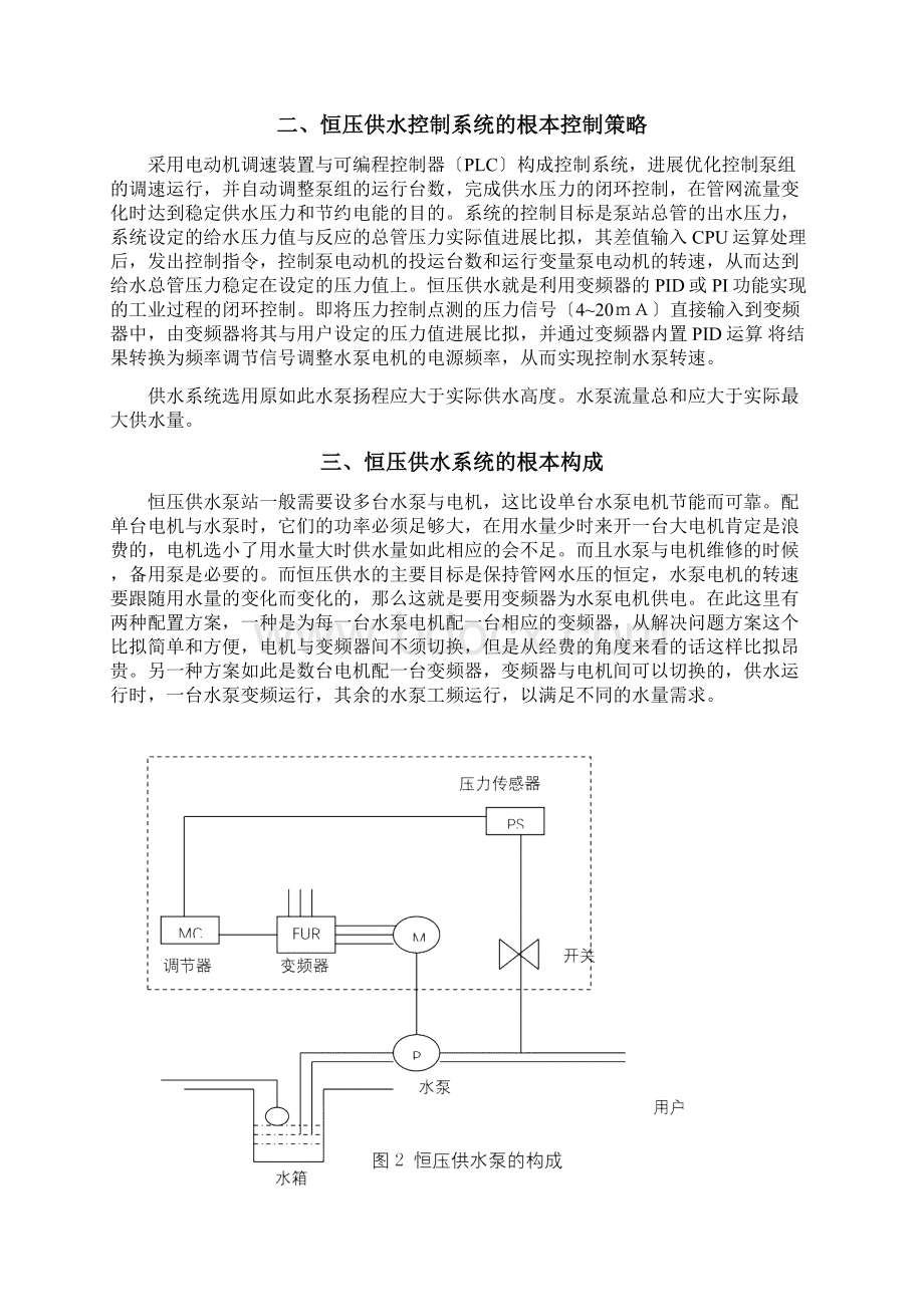 恒压供水系统设计毕业论文正稿.docx_第3页