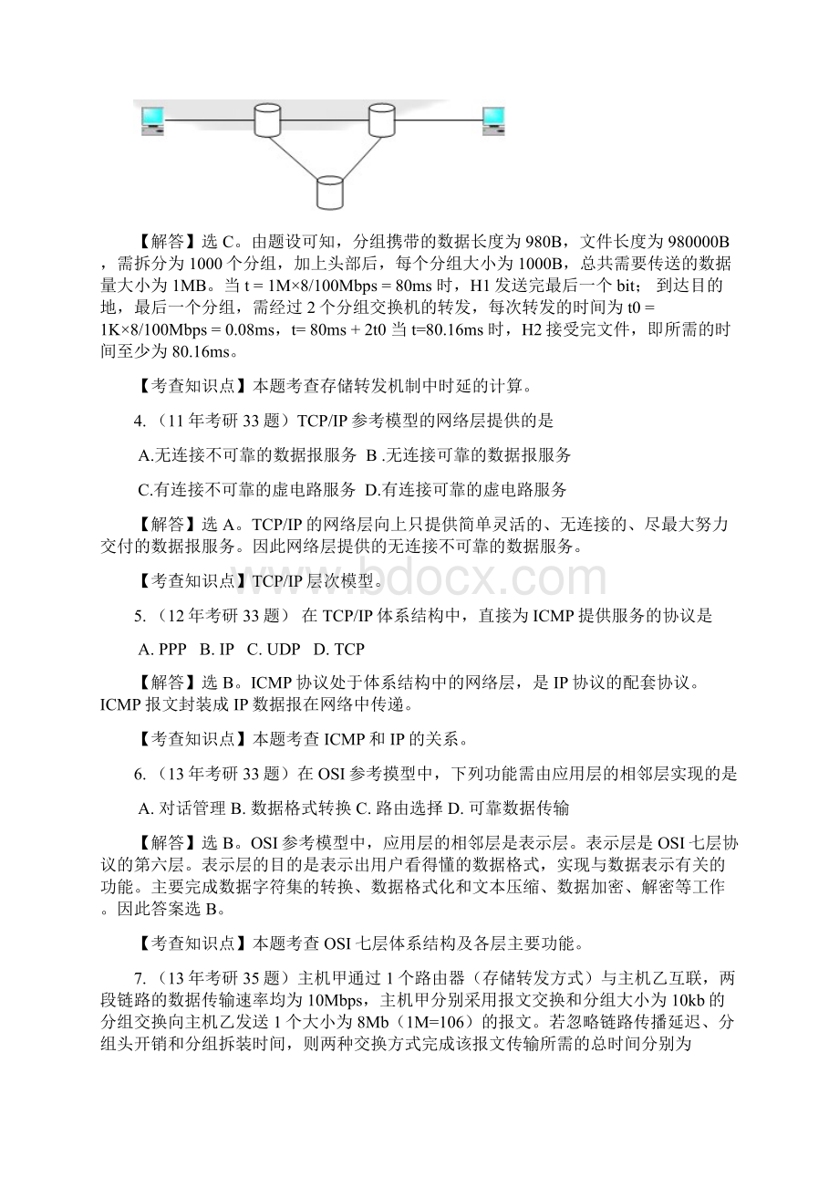 计算机全国统考计算机网络考研真题和答案资料Word格式文档下载.docx_第2页