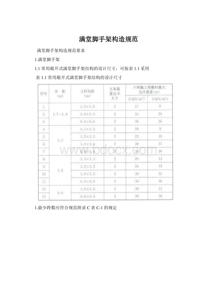 满堂脚手架构造规范.docx_第1页